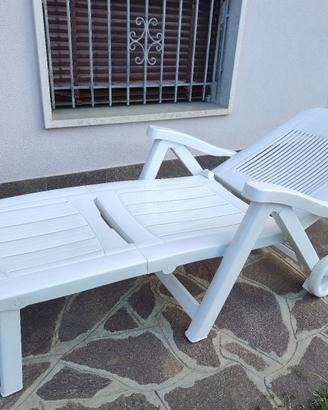 Lettino prendisole pieghevole con ruote