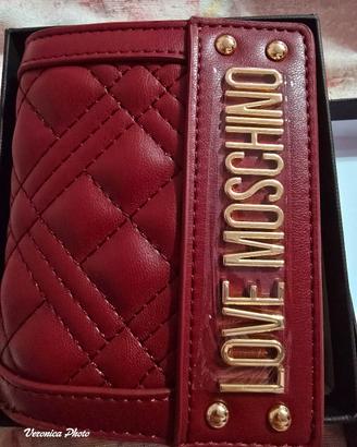 portafoglio love moschino bordeaux 