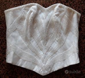 Abito da sposa seta corpino e gonna usato