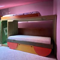 Cameretta a castello in legno