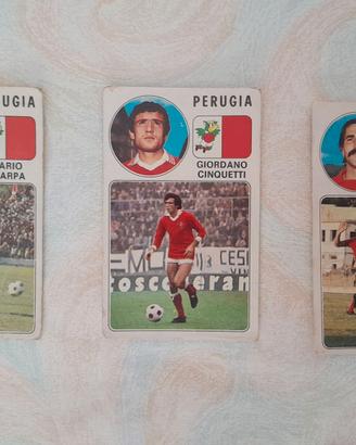 Lotto di 3 Figurine Calciatori 1976-77  PERUGIA