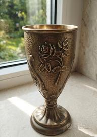 Coppa/vaso stile liberty in bronzo 
