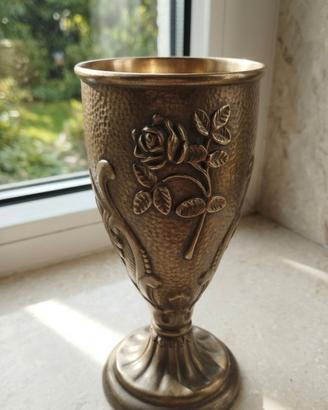 Coppa/vaso stile liberty in bronzo 