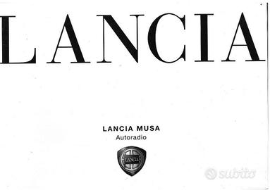 LIBRETTO USO E MANUTENZIONE LANCIA MUSA M.Y.2007