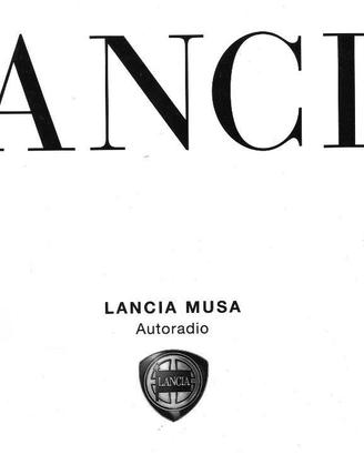 LIBRETTO USO E MANUTENZIONE LANCIA MUSA M.Y.2007