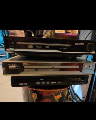 TRE LETTORI DVD dvix Akai, Dicra, Dikom non funz