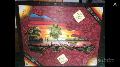 Quadro caraibico su tela