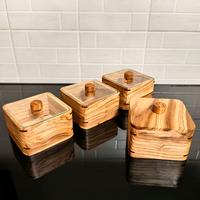 Contenitori barattoli legno di ulivo per alimenti