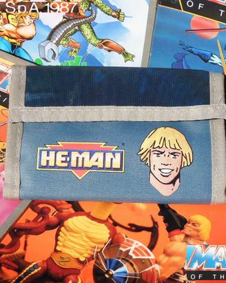 Vintage MASTERS He Man 1987 PORTAFOGLIO + QUADERNI