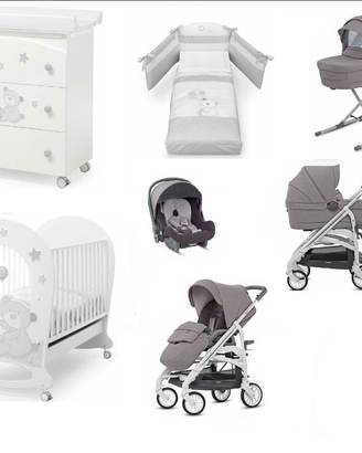 Kit Neonato: Cameretta Erbesi Tobia+Trio inglesina