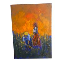 Quadro originale olio suTela  Lucan Carpette