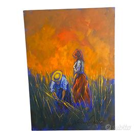 Quadro originale olio suTela  Lucan Carpette