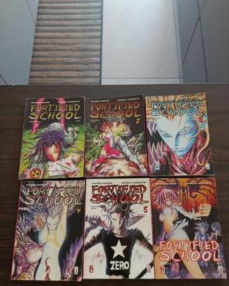 lotto stock fumetti manga fortified school 1-2-3-4