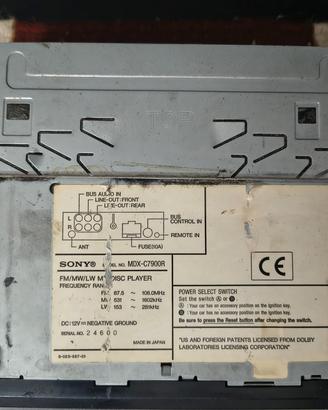 autoradio Mini Disk Sony