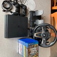 PS4 Slim+2 controller+Hori RWA Apex+16 giochi