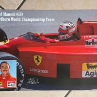 Poster Nigel Mansell Ferrari Formula 1