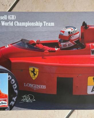 Poster Nigel Mansell Ferrari Formula 1