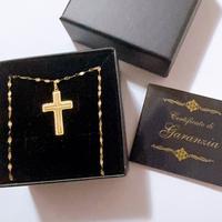 Collana con croce in oro giallo 18kt 750 unisex
