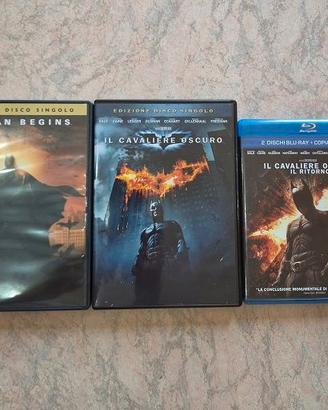 Trilogia Dvd Blu Ray Batman il cavaliere oscuro