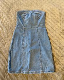 Abito corto in denim