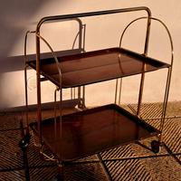 Anni'70 - Gerlinol Design Carrello Pieghevole Oro 