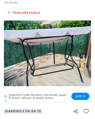 Struttura Dondolo da giardino a tre posti