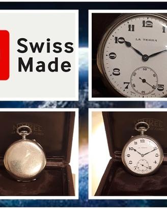 Antico orologio da tasca la terra remontoir ancre