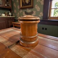 Antico vaso erboristeria medico fine 800 legno