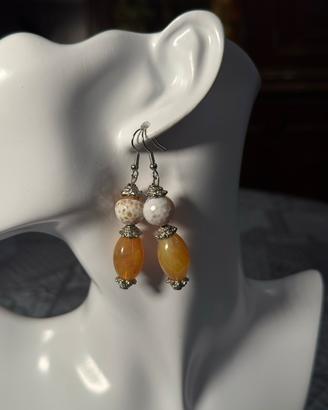 Orecchini in pietra naturale in style bohemien