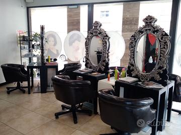 Isola bifacciale per parrucchiere stile barocco