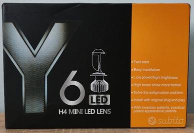 Lampadine LED H4 Y6 Mini Lens Alta Luminosità Auto