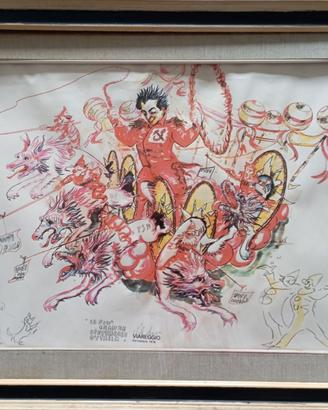 Quadro stampa carnevale di Viareggio Nilo Lenci