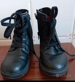 Stivaletti pelle nera Geox serie Disney 