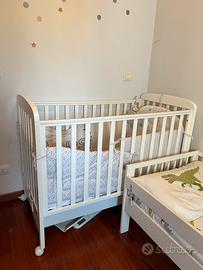 Lettino+ materasso+ paracolpi e tutte le lenzuola