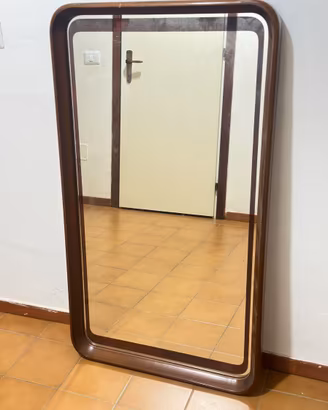 Specchio vintage anni '70 modernariato in legno 11