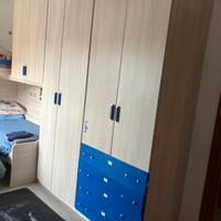 Cameretta ragazzi 3 letti+armadio+libreria