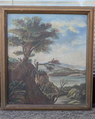 Quadro vintage paesaggio ad olio
