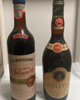2 Bottiglie Vecchio Chianti Il Ruffino 1968 1973