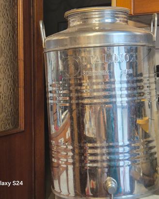 bidone acciaio per olio d'oliva 