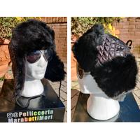 Cappello Colbacco uomo nero in Pelliccia