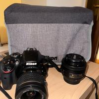 Fotocamera reflex Nikon D3400 con 2 obiettivi