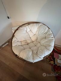 Poltrona Rattan Papasan + cuscino