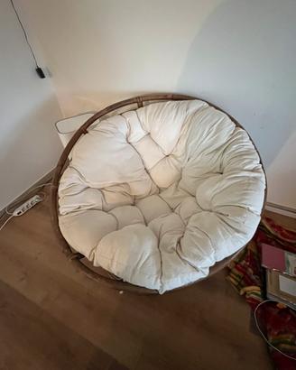 Poltrona Rattan Papasan + cuscino