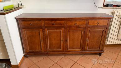 Credenza classica in legno massello con 4 ante
