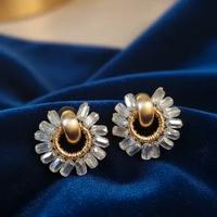 Orecchini da donna color oro con pietre sintetiche