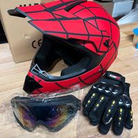 Casco motocross bmx atv ragazzi spiderman marvel