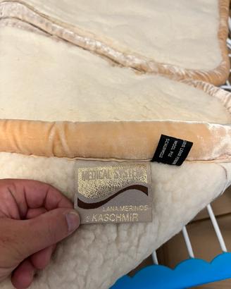 Copriletto 100% lana vergine merinos kashmire