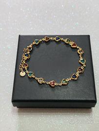 Bracciale Tennis Colore Oro e multicolor 