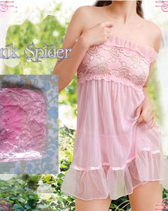 Lingerie veste rosa vestito intimo donna babydoll