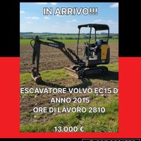 MINIESCAVATORE VOLVO EC 15 D - - Anno 2015
